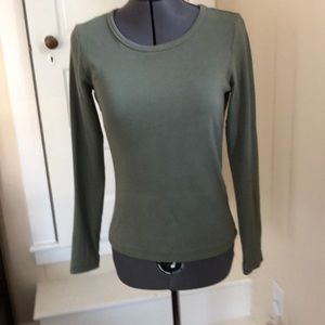 American Giant sage green long sleeve tee